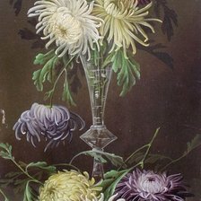 Схема вышивки «Букет хризантем»