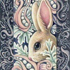 Схема вышивки «Подушка с зайкой))»