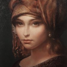 Схема вышивки «Портрет девушки»