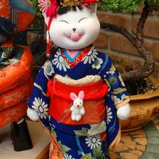 Схема вышивки «кошка -гейша»