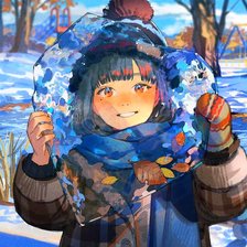 Схема вышивки «Девочка на озере»