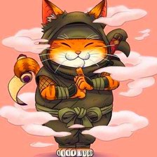 Схема вышивки «Кот наруто»