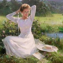 Схема вышивки «у реки»