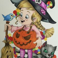 Схема вышивки «маленькая ведьмочка»