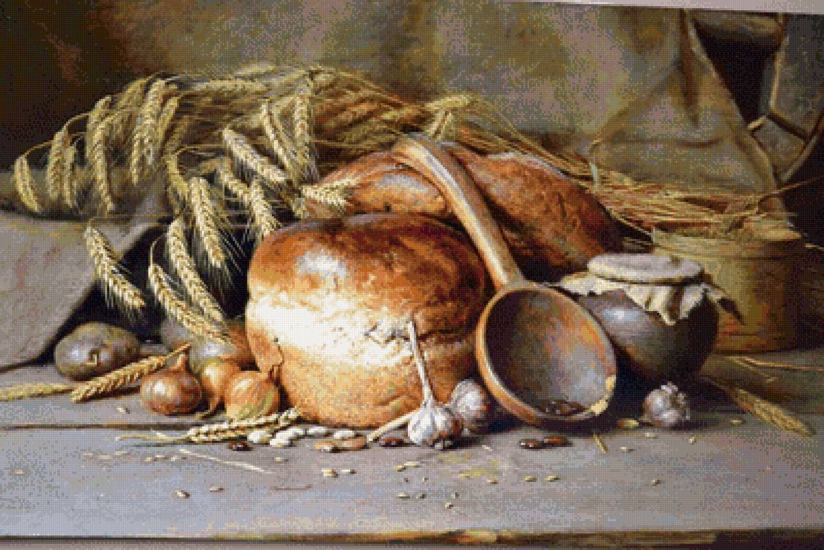 Натюрморт - николаев юрий, хлеб - предпросмотр