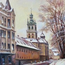 Схема вышивки «Зимний Львов»