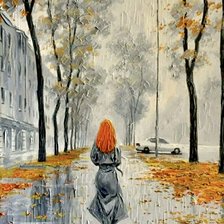 Схема вышивки «Рыжая осень»