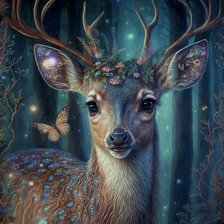 Схема вышивки «Олень»