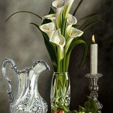 Схема вышивки «Натюрморт с каллами»