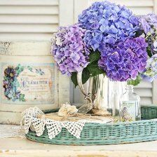 Схема вышивки «Гортензии»