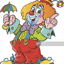 Схема вышивки «клоун»