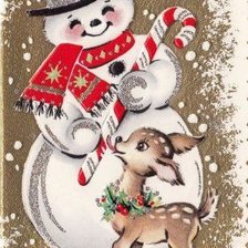 Схема вышивки «снеговик»