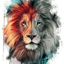 Схема вышивки «Лев»