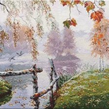 Схема вышивки «уж небо осенью дышало»