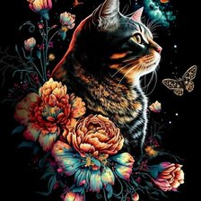 Схема вышивки «Котик ✓2™»