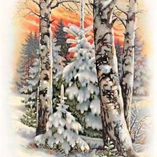 Схема вышивки «зима»