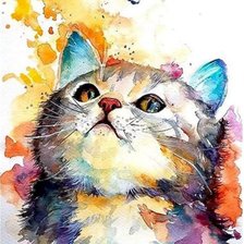 Схема вышивки «Котик»