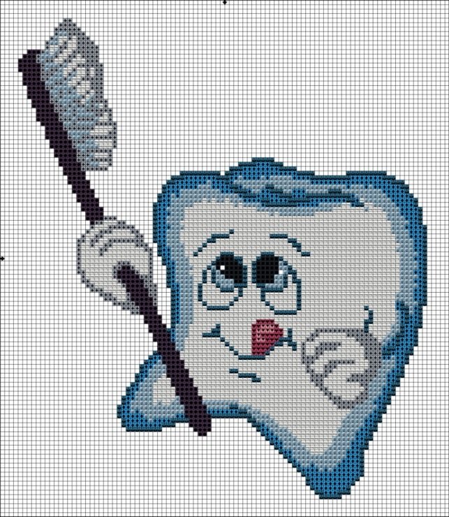 Стоматолог - зуб щетка - оригинал