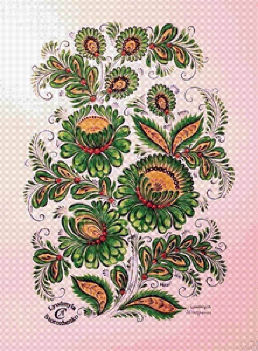 хохлома - панно - предпросмотр