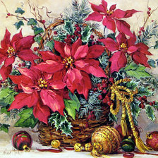 Схема вышивки «Новогодний букет»