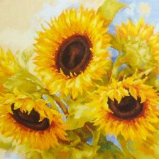 Схема вышивки «Подсолнухи»