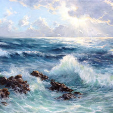 Схема вышивки «Море»