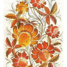 Схема вышивки «хохлома»