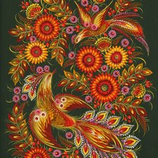 Схема вышивки «хохлома»