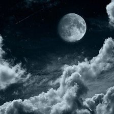 Схема вышивки «луна и облака»