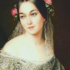 Схема вышивки «Портрет девушки»