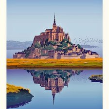Схема вышивки «mont sant michel6»