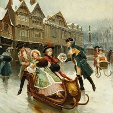 Схема вышивки «Iarna in Epoca Victoriana»