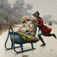 Схема вышивки «Iarna in Epoca Victoriana, E. P. Moran»