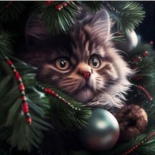 Схема вышивки «Котик»