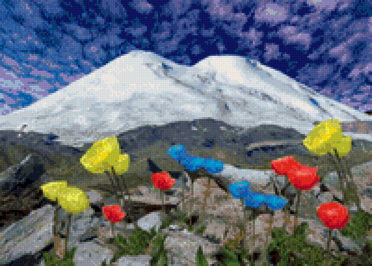 Эльбрус - цветы - предпросмотр