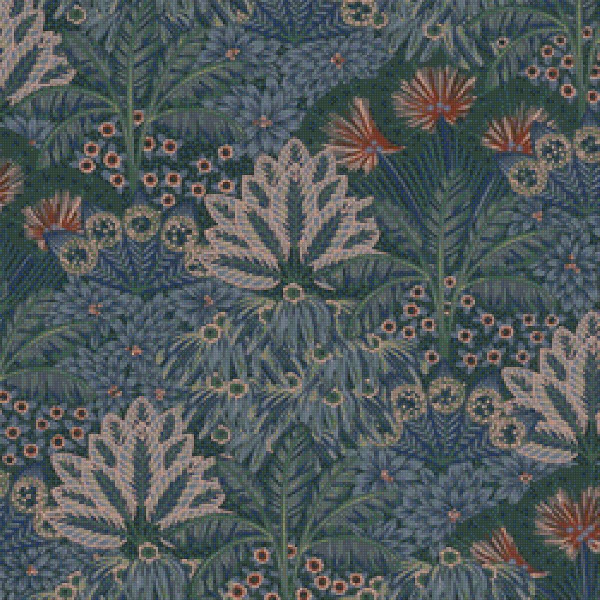 Мотив - трава, цветы, зелень, растительность - предпросмотр