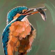 Схема вышивки «зимородок»