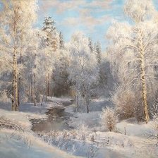 Схема вышивки «Зима»