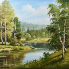 Схема вышивки «Летний лес»