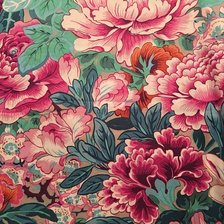 Схема вышивки «пионы»