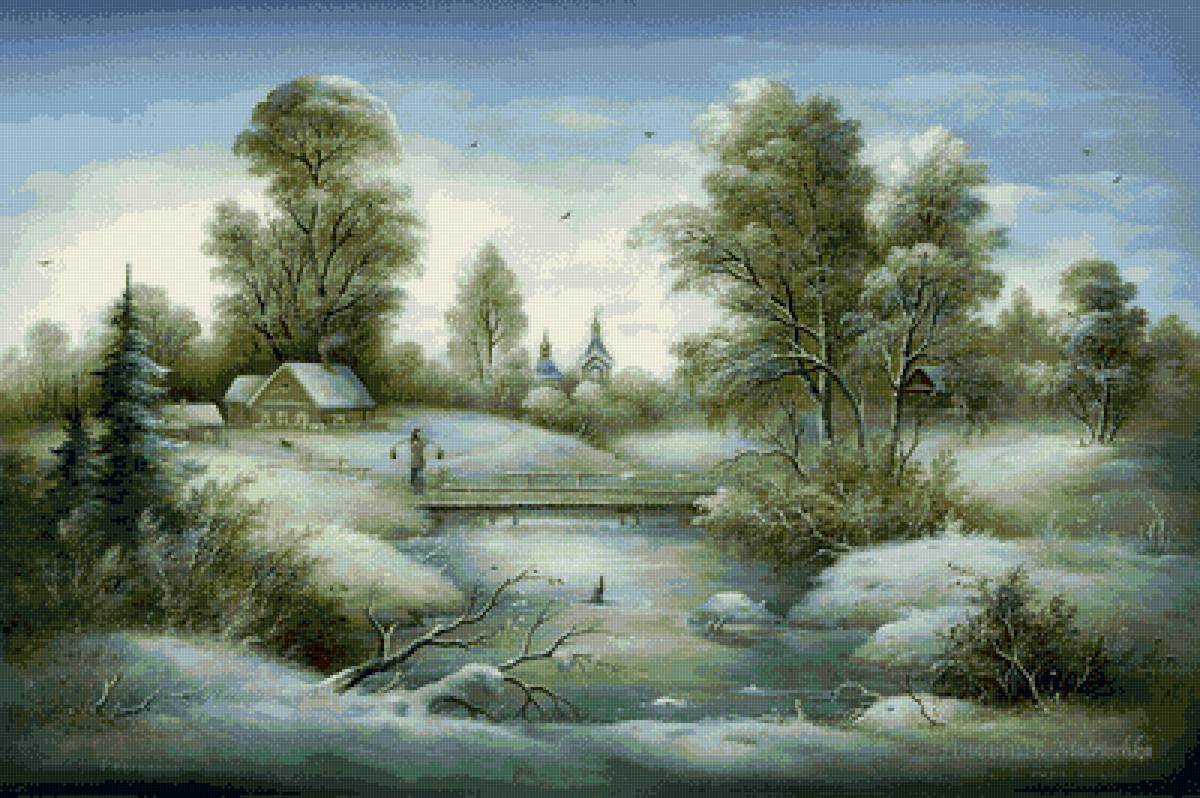 Зима Федоскино - зима - предпросмотр