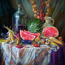 Схема вышивки «Эдуард Панов. Натюрморт с арбузом.»