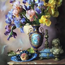 Схема вышивки «Букет ирисов»