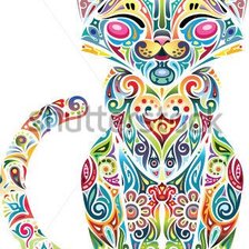 Схема вышивки «кот»