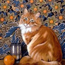 Схема вышивки «кот»