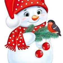 Схема вышивки «Снеговичок»