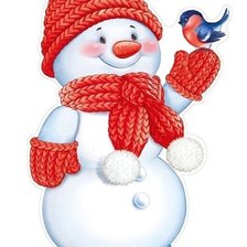 Схема вышивки «Снеговичок»