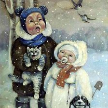 Схема вышивки «Снег»