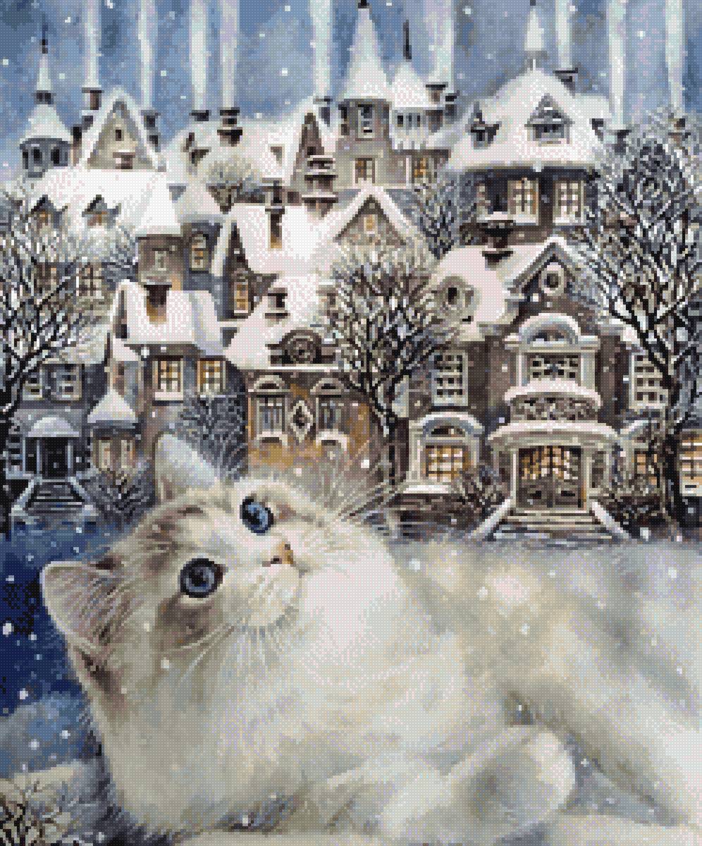 Татьяна Хазова. Снежные коты - снежные коты, татьяна хазова, кот - предпросмотр