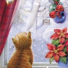 Схема вышивки «котенок»